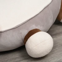 HOMCOM Animal Kids Sofa Chair Cartoon Cute Donkey Multi-functional with Armrest Flannel PP Cotton 60 x 55 x 60cm Grey(m-9)