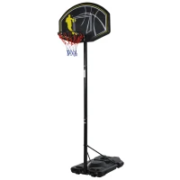 Homcom Panier de Basket-Ball Sur Pied Amovible Noir 113 x 77 x 25 cm(m-1)