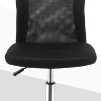 Vinsetto Lot 2 de chaises de bureau ergonomique hauteur réglable piètement chromé pivotant 360° revêtement maille noir(m-7)