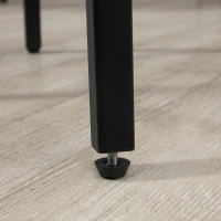 HOMCOM Set da Pranzo con Tavolo e 4 Sgabelli in Stile Industriale, Legno e Acciaio, Colore Noce(m-7)