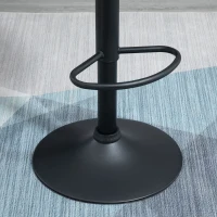 HOMCOM Set 2 Sgabelli da Bar Regolabili con Schienale e Poggiapiedi, Base in Metallo e Seduta in Similpelle, 46x48x83-104 cm, Marrone e Nero(m-8)