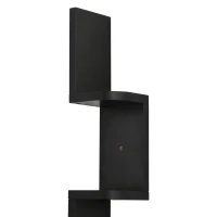 HOMCOM Moderna Libreria da Parete con Mensole in Legno MDF 12 x 12 x 120cm Nero(m-9)