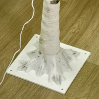 HOMCOM Árbol Sintético con 120 Luces LED IP44 con Brillo Ajustable Decoración para Interiores 20x20x150 cm Blanco(m-9)