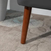 HOMCOM Divano a 2 Posti dal Design Moderno, Divanetto 2 Posti con Telaio in Legno e Rivestimento in Pelle PU per Soggiorno e Camera da Letto, Grigia, 108.5 x 61 x 79cm(m-9)