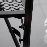 Outsunny Table de balcon suspendue en métal pliable et hauteur réglable dim. 60L x 60P x 57-72H cm - noir(m-8)