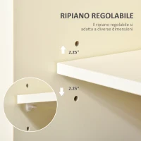 HOMCOM Isola per Cucina per Utensili e Accessori con Cassetti, Armadietto e Portasciugamani, 110x49.5x89.5 cm, Bianco(m-6)