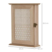 HOMCOM Scatola Porta Chiavi in Stile Shabby Chic in Legno 20x6.5x26.5cm(m-3)