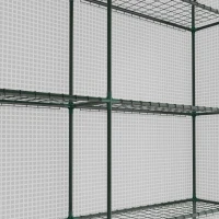 Outsunny 8 x 6ft Walk-In Greenhouse, with Shelves - White(m-9)