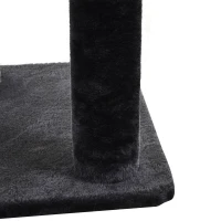 PawHut Arbre à chat poteau à griffer hauteur réglable dim. 55L x 45l x 240-260H cm 7 niveaux d'activités variées gris foncé(m-7)