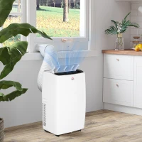 HOMCOM 12,000 BTU Mobile Air Conditioner, Grade A Rated - White(m-2)