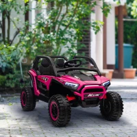 AIYAPLAY 2 Seater 24V 7AH Ride on Truck, Battery Powered Electric Ride On Car w/ Remote, Suspension, 3 Speeds, Pink(m-10)