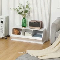 HOMCOM Storage Cabinet, Kitchen Cabinet 3 Compartments, 90L x 36W x 35H cm, White(m-10)