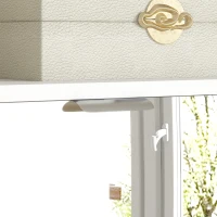 HOMCOM Meuble à chaussures 2 en 1 façades miroir 4 portes abattants, étagères réglables, jusqu'à 24 paires, 76l x 26P x 168H cm(m-10)