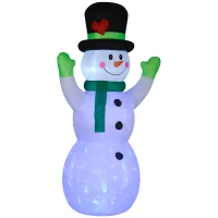 Outsunny 10ft Inflatable Snowman Christmas Decoration, with Accessories(m-11)