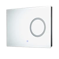 Homcom Mirroir pour Salle de Bains avec LED 9 W Blanc 84 x 64 x 15 cm(m-7)