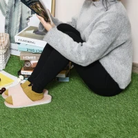 Outsunny Tappeto Erboso Sintetico 4x1m Erba 20mm, Finto Prato Verde Anti-UV Atossico e Drenante per Giardino e Cortile(m-8)