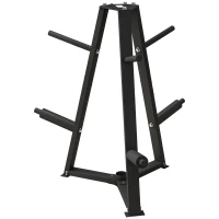 SPORTNOW Support de poids pour plaques, barres et haltères -  rack de rangement pour plaques de poids capacité max. 300 kg(m-11)