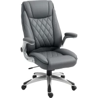 Vinsetto Faux Leather Executive Swivel Office Chair - Dark Grey(m-11)