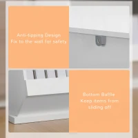 HOMCOM 2 Cube Storage Unit Display Storage Cabinet with 2 Compartments for Living Room Closet Bedroom Play Room White(m-6)