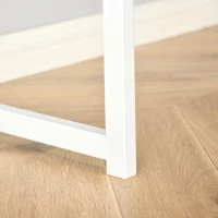 HOMCOM Folding Desk, L Shaped Desk, Corner Computer Desk with 2-Tier Storage Shelf for Home Office, Study Room, Workstation, Easy Assembly, 120 x 72.5 x 76.5cm, Oak Tone(m-8)