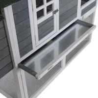 PawHut Chicken Coop with Run Backyard Hen Cage Wooden Chicken House Poultry Coops Cages with Plant Box Nesting Box 160 x 80 x 110cm(m-9)