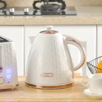 HOMCOM 3kW Rapid Boil Honeycomb Kettle - Cream(m-2)
