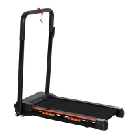 HOMCOM Cinta de Correr Plegable Cinta de Andar 1-6 km/h con Botón de Emergencia Pantalla LCD Control Remoto Potencia de Motor 500W Ahorra Espacio 105x56x108,5 cm Negro(m-1)