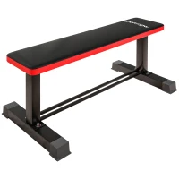 SPORTNOW Flat Weight Bench, 300KG Weight Capacity Workout Bench with Dumbbell Rack(m-1)