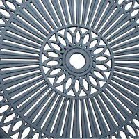 Outsunny 3 Piece Patio Cast Aluminium Bistro Set Garden Outdoor Furniture Table and Chairs Shabby Chic Style(m-10)