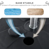 HOMCOM Punching Ball da Terra con Guantoni, Altezza Regolabile 126-144 cm e Base Riempibile, Nero(m-6)