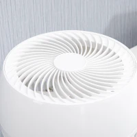 HOMCOM Ventilatore da Tavolo 3 Velocità, Oscillazione 70° e Inclinazione 90°, 27x27x34cm, Bianco e Nero(m-9)