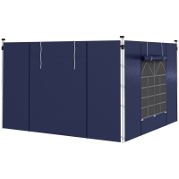 Canopy Sidewalls 295W x 195Hcm Blue