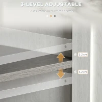 kleankin Bathroom Floor Cabinet, Freestanding Storage Cupboard with Drawer, Double Door Cabinet and Adjustable Shelf, White(m-5)