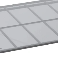 Outsunny Pergola rigide alu. polycarbonate pavillon de jardin abri de voiture 500 x 299 x 195/223 cm gris(m-9)