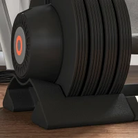 SPORTNOW 2 x 24KG Adjustable Dumbbells Set, 4-in-1 Weights Set with Storage Tray and Non-Slip Handle, Home Gym Fitness Equipment, Black(m-9)