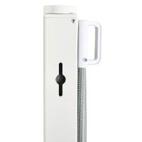 PawHut Barrera Seguridad para Perros Extensible Barrera para Mascotas con Extensión de Acero 5,5-115x5,5x82,5 cm Gris(m-9)