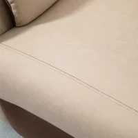 HOMCOM Sillón Relax Reclinable Manual Hasta 145° Tapizado en Poliéster con Reposapiés Retráctil Carga 120 kg para Salón Oficina Dormitorio 75x89x105 cm Marrón y Beige(m-8)