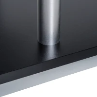 HOMCOM Mobile TV Moderno con Ripiano in Legno, Mobiletto Tavolino Basso da Salotto 114x40x40.5cm, Nero(m-9)