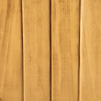 Outsunny Two-Seater Wooden Storage Bench - Natural Finish(m-7)