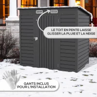 Outsunny Abri de jardin 2,3m² - pour Outils - cabanon Porte verrouillable - dim. 191L x 130P x 166,5-183H cm - acier(m-7)