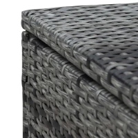 Outsunny PE Rattan Sun Loungers with Cushion, Outdoor Garden Sunbed Furniture with 5-Level Recliner Backrest, and Armrest, Set of 2, Grey(m-9)