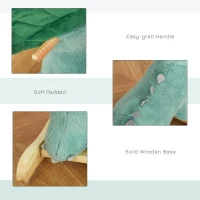 HOMCOM Plush Ride-On Rocking Dinosaur, with Sound - Green(m-7)