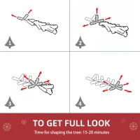 HOMCOM 5FT Pink Artificial Christmas Tree Holiday Home Decoration Ornament w/ Metal Stand Fully Pretty Home Office Joy(m-7)