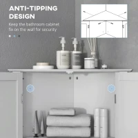 kleankin Triangle Bathroom Cabinet, Corner Bathroom Storage Unit with Adjustable Shelf and Recessed Door, Free Standing, White(m-6)