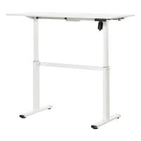 Vinsetto Electric Height Adjustable Standing Desk Sit Stand Desk with Large Desktop, Motor, Stand up Desk for Home Office, White(m-11)