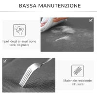 PawHut Brandina per Cani di Taglia Piccola e Media Rialzata, in Acciaio e Tessuto Traspirante, 111x65.5x19cm, Nero(m-8)