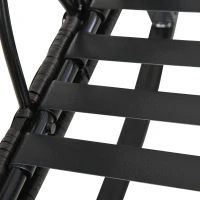 Outsunny Rocking chair fauteuil à bascule grand confort style cosy coussins assise dossier déhoussable beige résine tressée imitation rotin noir(m-5)