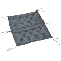 Outsunny 2 Seater Bench Cushion, Garden Chair Cushion with Back and Ties for Indoor and Outdoor Use, 98 x 100 cm, Dark Grey(m-11)