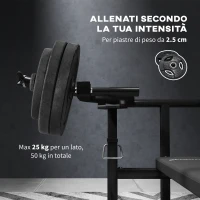 SPORTNOW Macchina Pettorali ad Altezza Regolabile in Acciaio, 150x150x60-85 cm, Nero(m-6)
