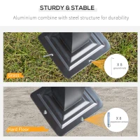 Outsunny 5 x 3(m) Hardtop Gazebo Aluminium Pavilion Carport Garden Shelter Pergola with Polycarbonate Roof, Brown(m-5)